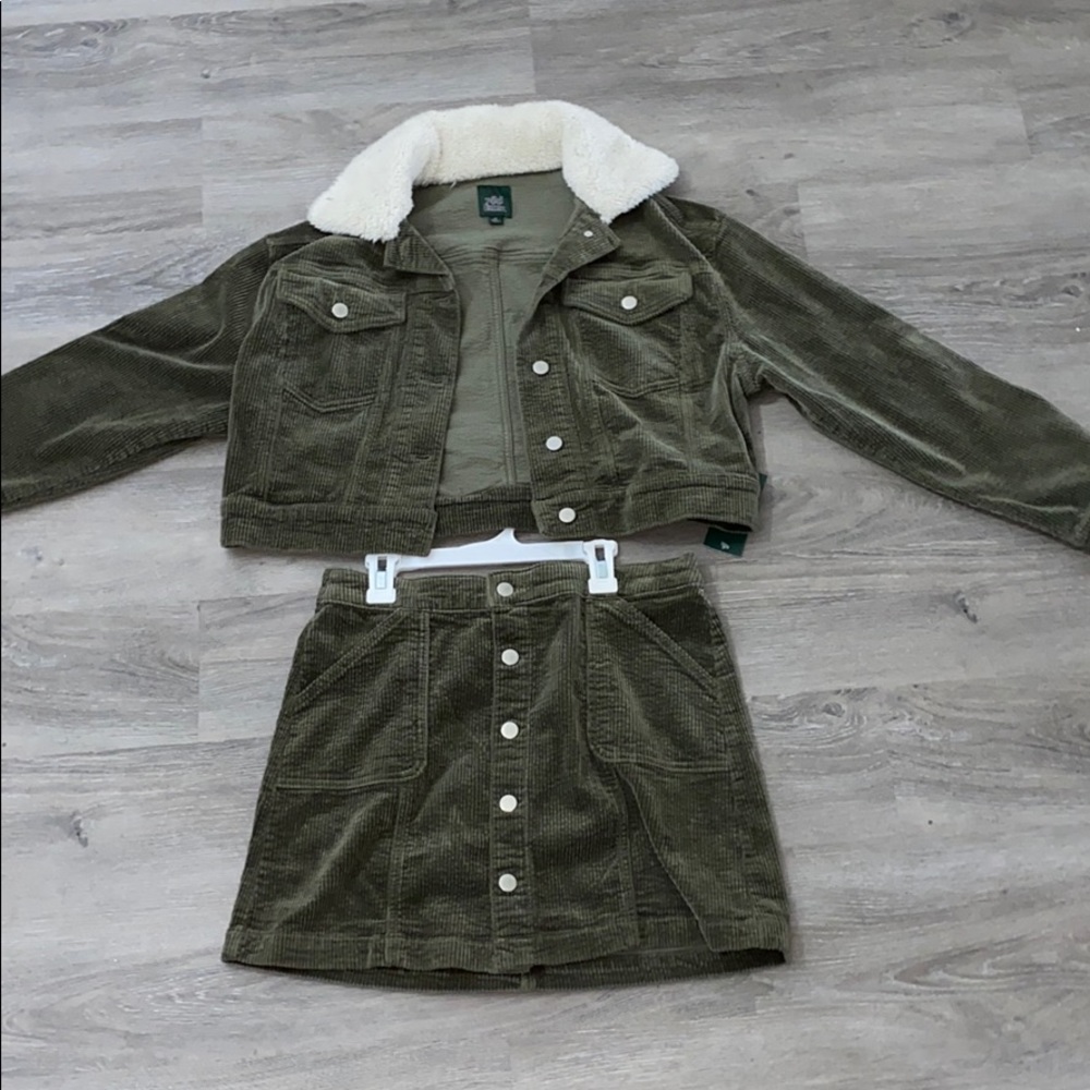 Matching green corduroy set